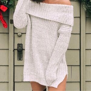 Off the shoulder sweater